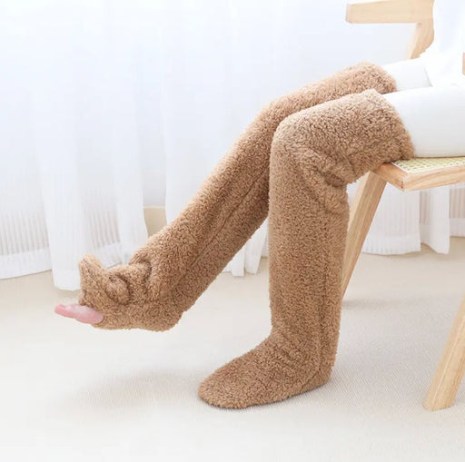 Lange og varme vinter sokker - CozyPaws Sock Slippers - Overrask.no