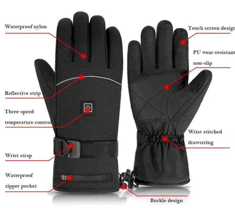 Oppladbare vinter hansker og elektriske Oppvarmede Heat Gloves - Overrask.no