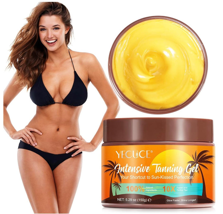 Tanning Gel for naturlig tanning, 150g til soling eller solarium - Overrask.no