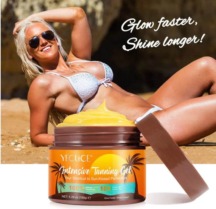 Tanning Gel for naturlig tanning, 150g til soling eller solarium - Overrask.no