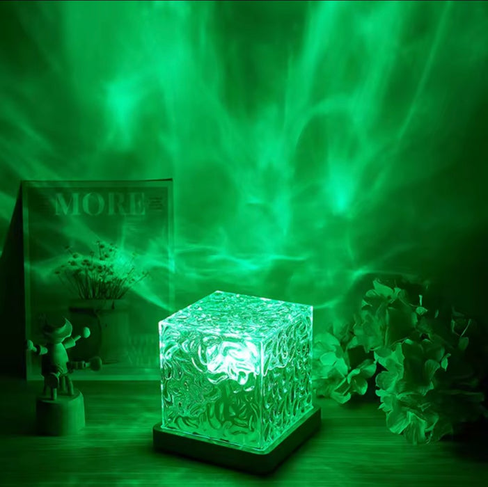 Water wave galaxy projector and Dynamic galaxy cube lamp - Overrask.no