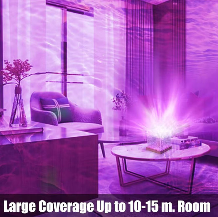 Water wave galaxy projector and Dynamic galaxy cube lamp - Overrask.no