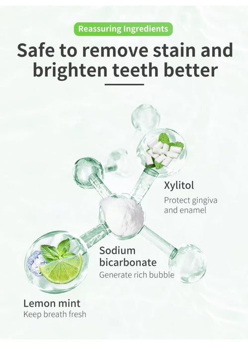 100% Natural Teeth Whitening Powder hvit tannblekings pulver - Overrask.no
