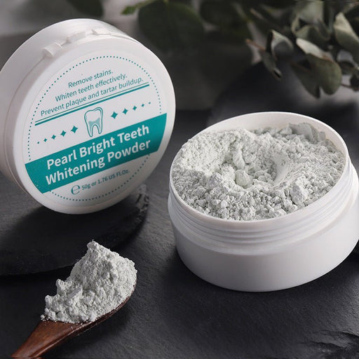 100% Natural Teeth Whitening Powder hvit tannblekings pulver - Overrask.no
