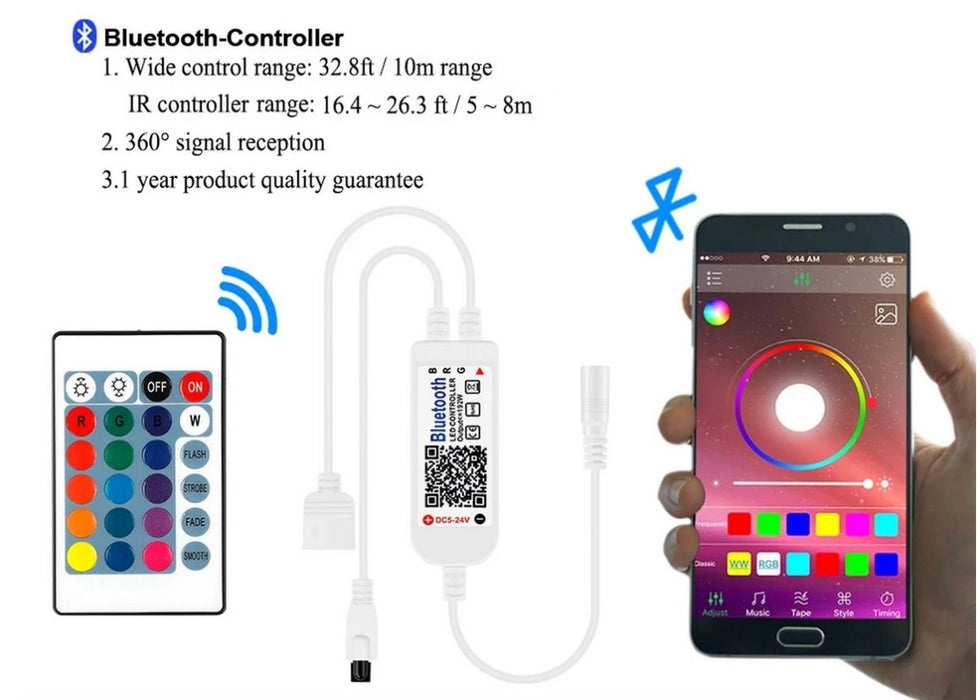 5 meter Led strips med WIFI og Bluetooth App - Overrask.no
