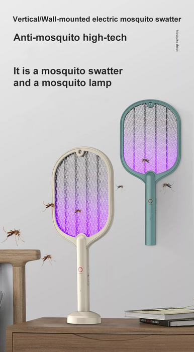 Bærbar og oppladbar myggfanger Mosquito Killer Racket