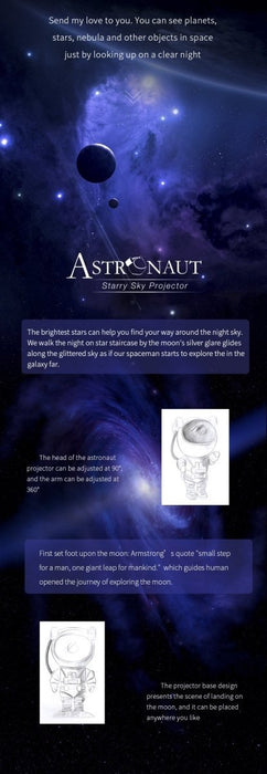 Astronaut Starry Sky Galaxy Projector Light - Overrask.no