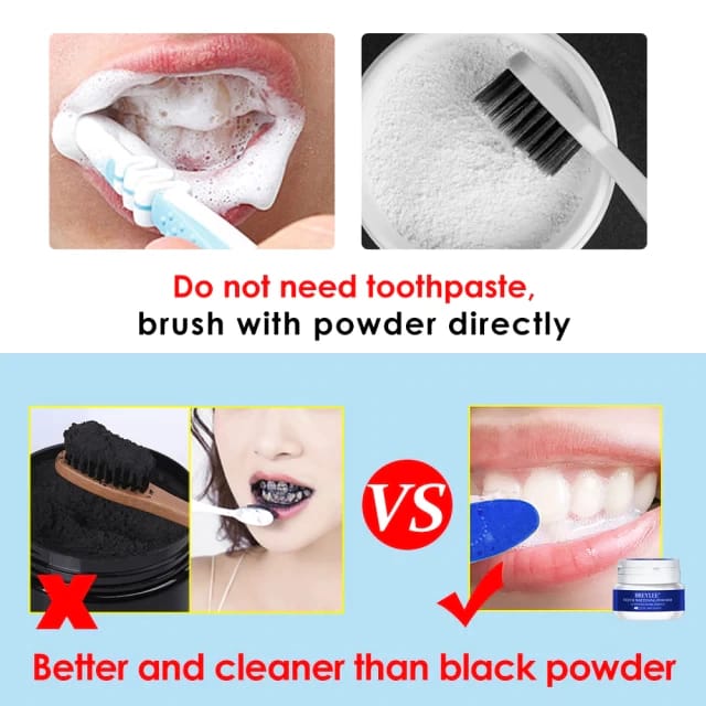 BREYLEE White Teeth Whitening Powder - Hvite tannblekingspulver - Overrask.no
