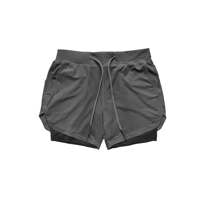 Gym shorts med Compression under tights og sidelomme - Overrask.no