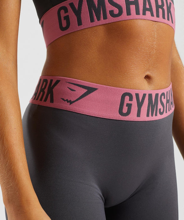 Gymshark Fit Leggings - Charcoal/Dusky Pink - overrask.no
