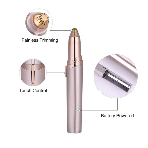 Hårfjerningsapparat øyenbryn 18k - Electric Eyebrow Remover Trimmer - Overrask.no
