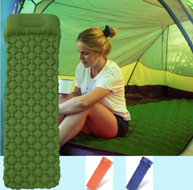 Oppblåsbar fjærlett luftmadrass for backpacking, camping, telttur og hengekøyer - Overrask.no
