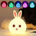 Rabbit LED Night Light Silicone lamp - Overrask.no
