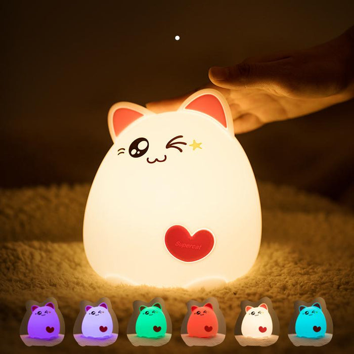Silicone Cute kids LED Night lamp - Overrask.no