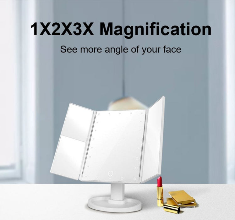 Sminkespeil med LED-lys Se X3 Bedre - Overrask.no