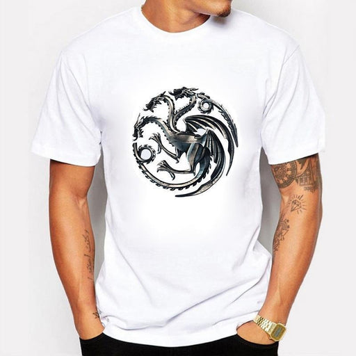 Targaryen Dragon T shirt Men Fire Blood T - shirt - Overrask.no